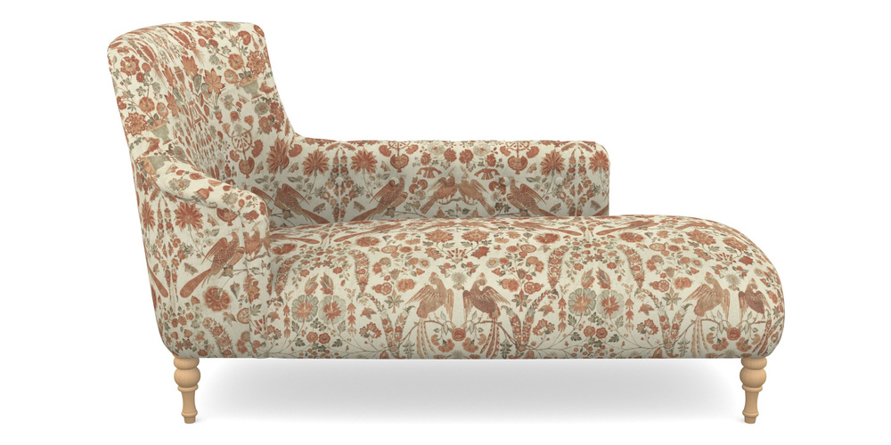 Product photograph of Anglesey Chaise Rhf In V A Brompton Collection - Coromandel - Terracotta from Sofas and Stuff Limited