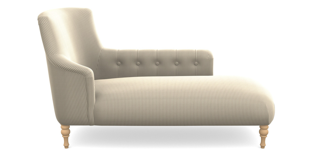 Product photograph of Anglesey Chaise Rhf In Cloth 21 - Simple Stripe - Beech from Sofas and Stuff Limited