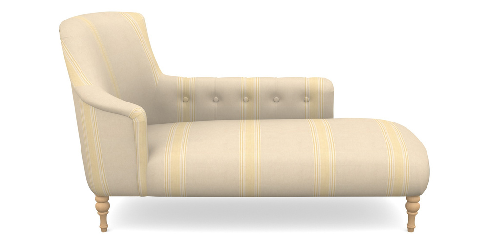 Product photograph of Anglesey Chaise Rhf In Cloth 22 - Racing Stripes Cheltenham - Lemon from Sofas and Stuff Limited