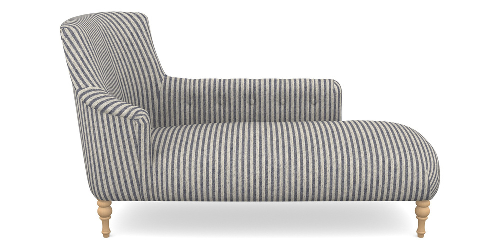 Product photograph of Anglesey Chaise Rhf In Cloth 22 - Pinstripe - Deep Water from Sofas and Stuff Limited