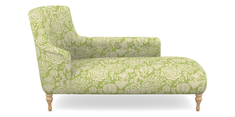 Product photograph of Anglesey Chaise Rhf In V A Brompton Collection - Flowering Kale - Lime from Sofas and Stuff Limited