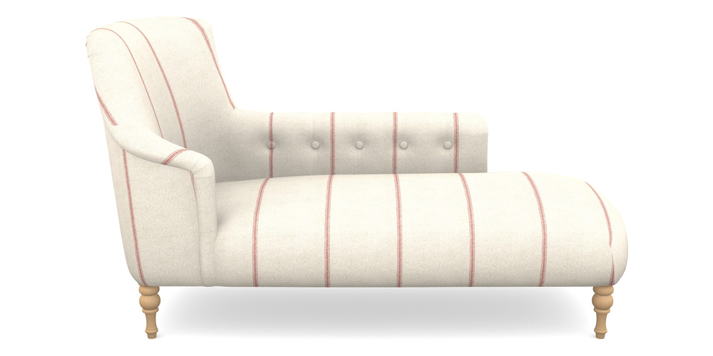 Product photograph of Anglesey Chaise Rhf In Grain Sack Stripe - Red from Sofas and Stuff Limited