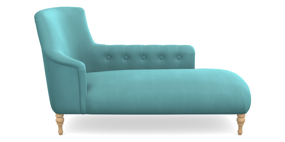 Product photograph of Anglesey Chaise Rhf In House Clever Velvet - Duck Egg from Sofas and Stuff Limited