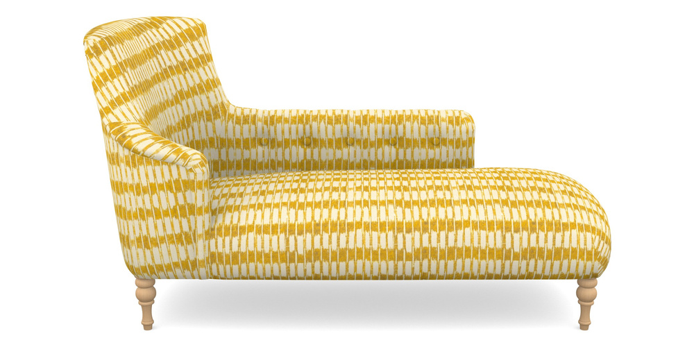 Product photograph of Anglesey Chaise Rhf In V A Brompton Collection - Ikat - Corn from Sofas and Stuff Limited