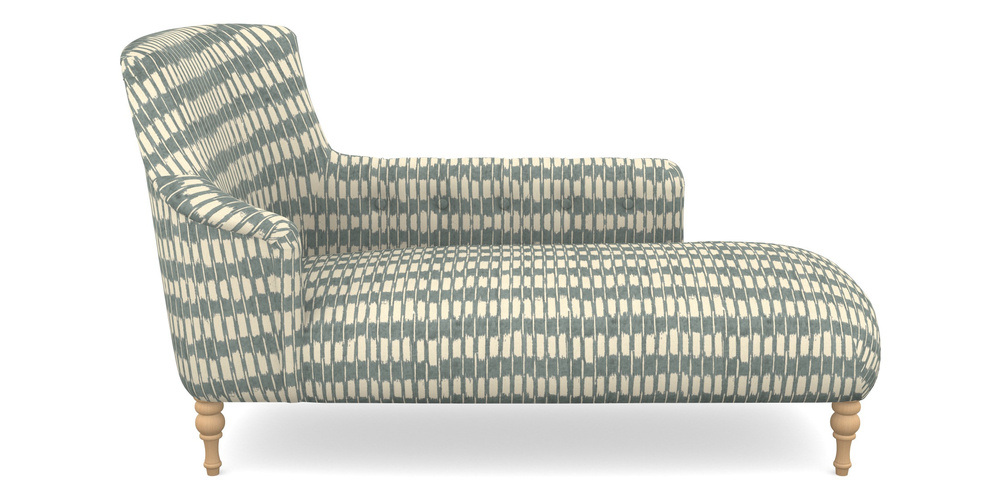 Product photograph of Anglesey Chaise Rhf In V A Brompton Collection - Ikat - Pebble from Sofas and Stuff Limited