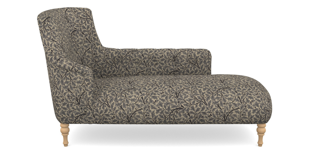 Product photograph of Anglesey Chaise Rhf In V A Drawn From Nature Collection - Oak Tree - Navy from Sofas and Stuff Limited