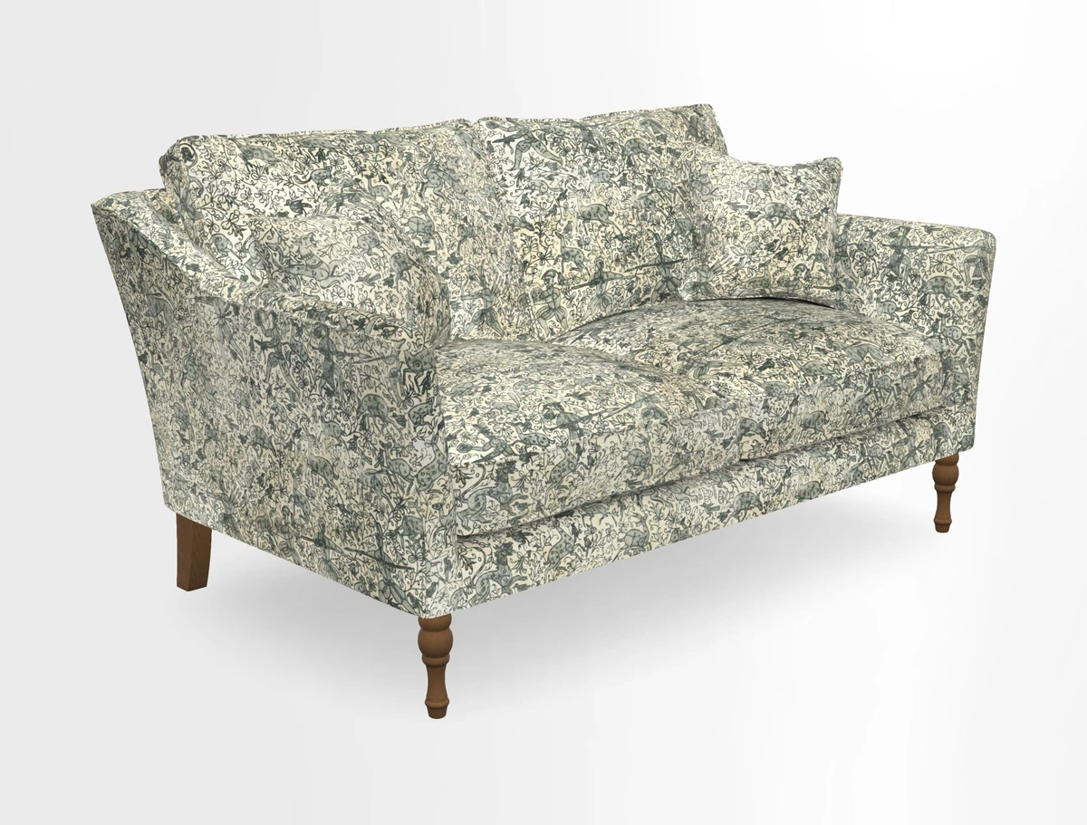 Brunel 3 Seater Sofa in V&A Threads of India Mughal Garden Safari Hunter
