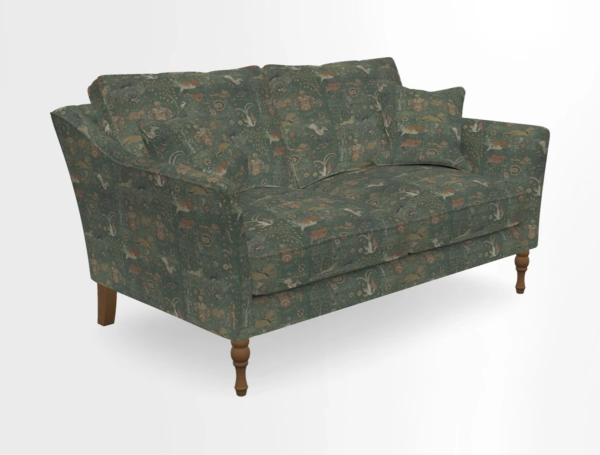 Brunel 3 Seater Sofa in V&A Threads of India Mughal Garden Safari Hunter