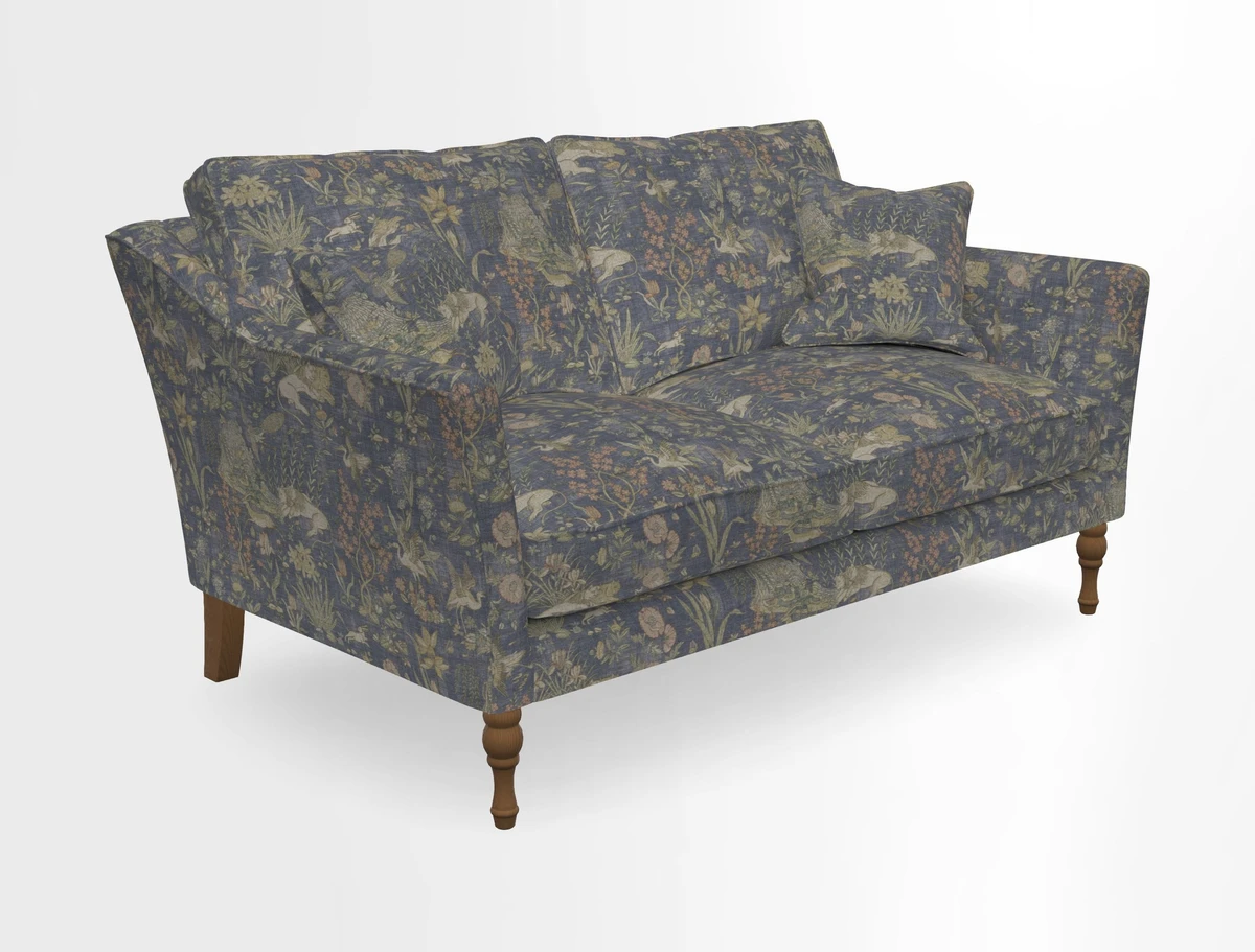 Brunel 3 Seater Sofa in V&A Threads of India Mughal Garden Safari Hunter