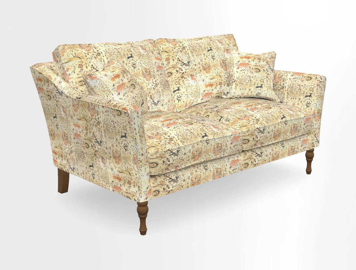 Brunel 3 Seater Sofa in V&A Threads of India Mughal Garden Safari Hunter