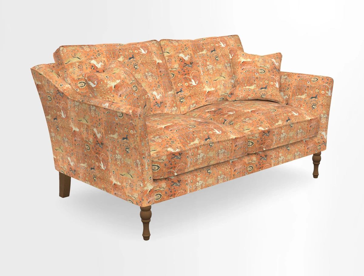Brunel 3 Seater Sofa in V&A Threads of India Mughal Garden Safari Hunter