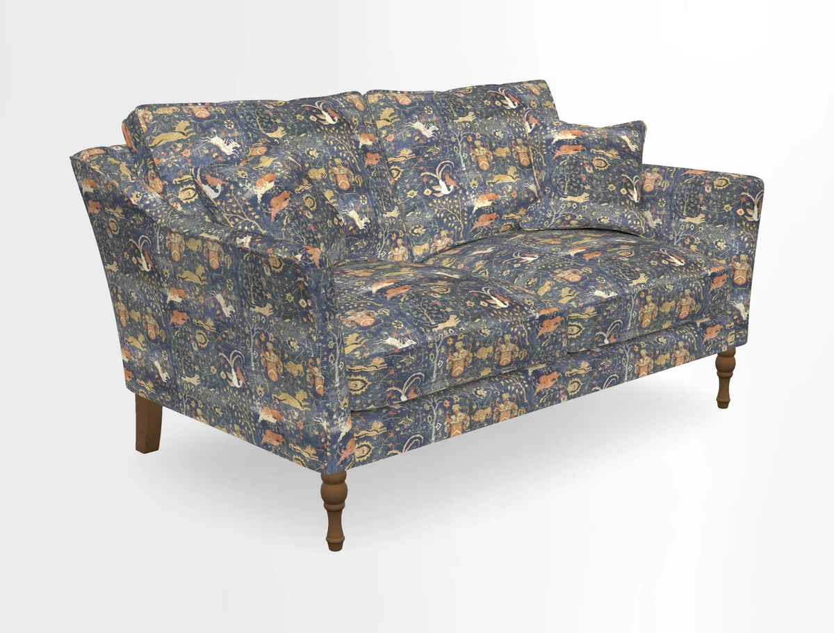 Brunel 3 Seater Sofa in V&A Threads of India Mughal Garden Safari Hunter