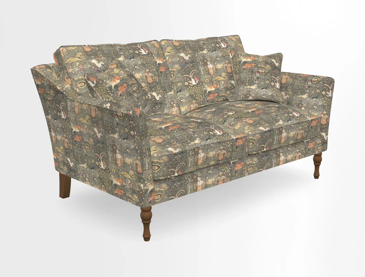Brunel 3 Seater Sofa in V&A Threads of India Mughal Garden Safari Hunter