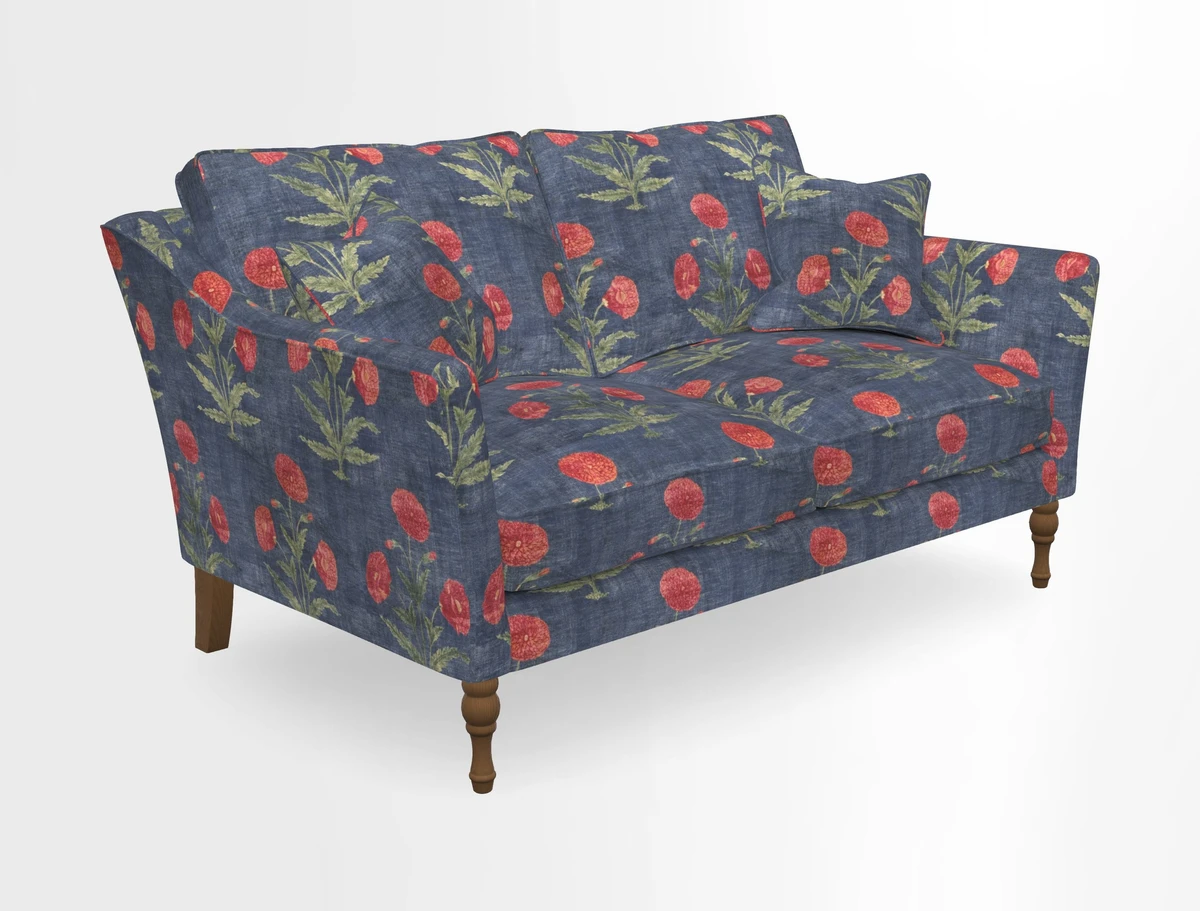 Brunel 3 Seater Sofa in V&A Threads of India Mughal Garden Safari Hunter