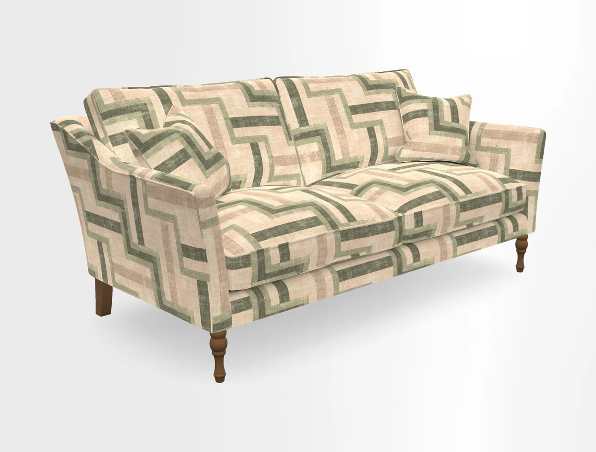 Brunel 3 Seater Sofa in V&A Threads of India Mughal Garden Safari Hunter