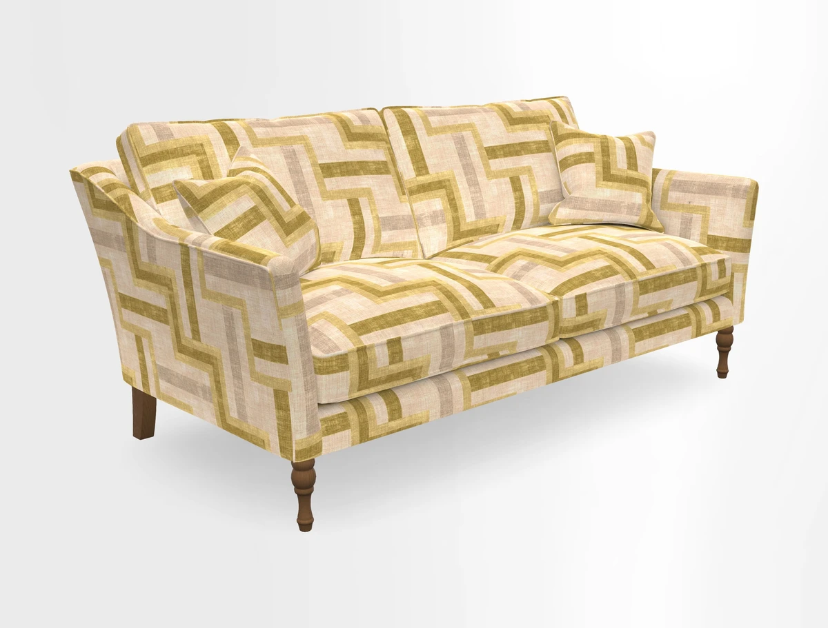Brunel 3 Seater Sofa in V&A Threads of India Mughal Garden Safari Hunter