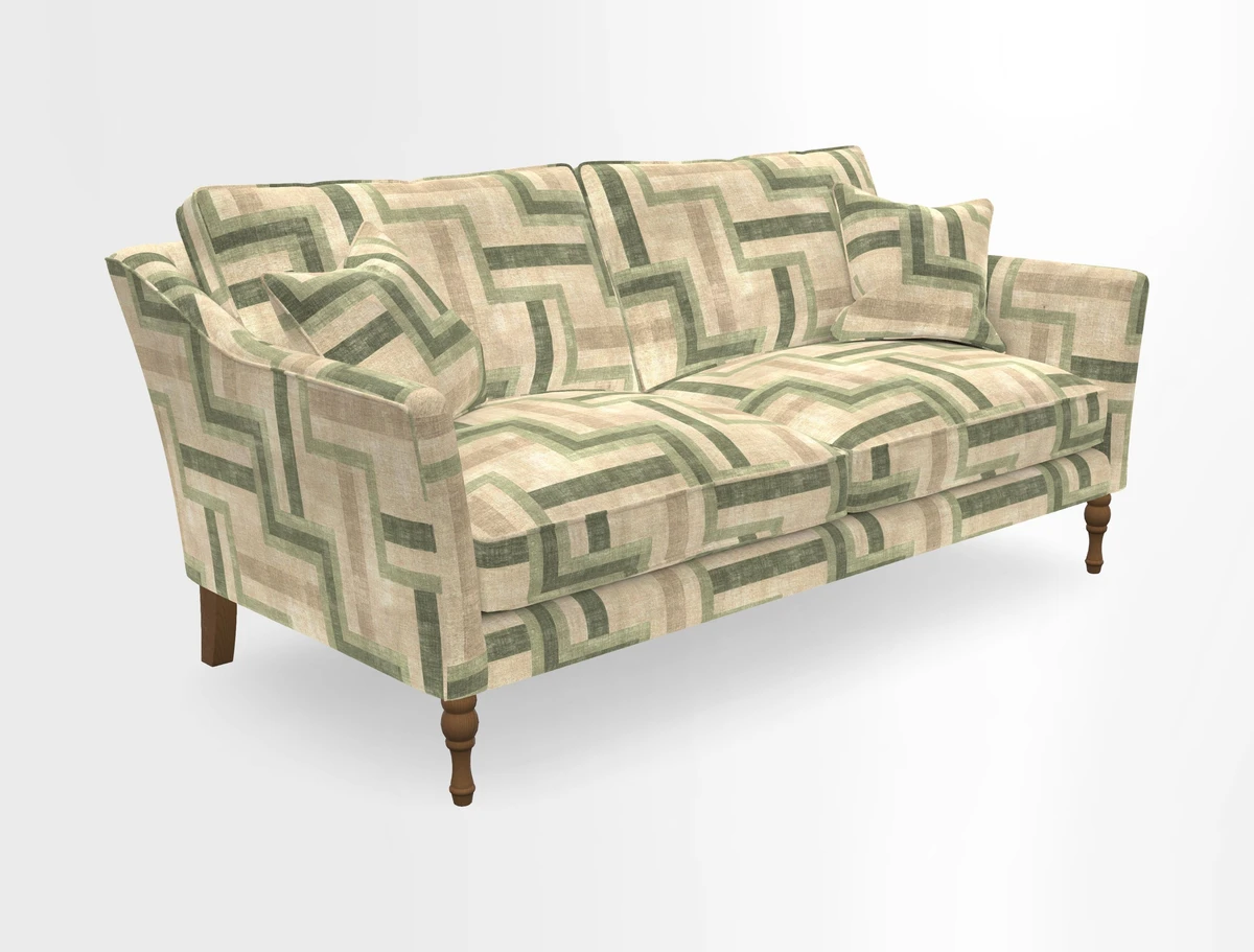 Brunel 3 Seater Sofa in V&A Threads of India Mughal Garden Safari Hunter