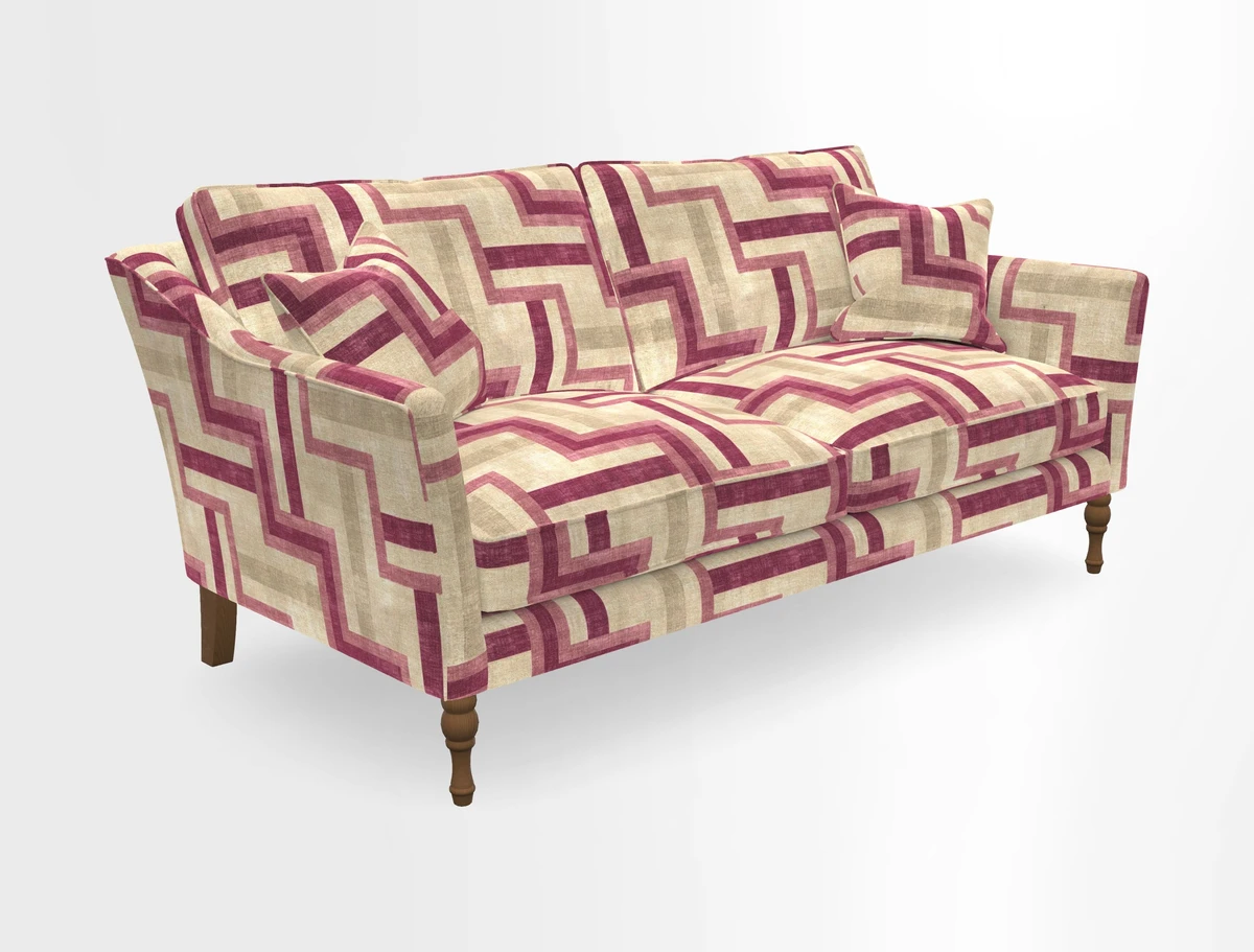 Brunel 3 Seater Sofa in V&A Threads of India Mughal Garden Safari Hunter
