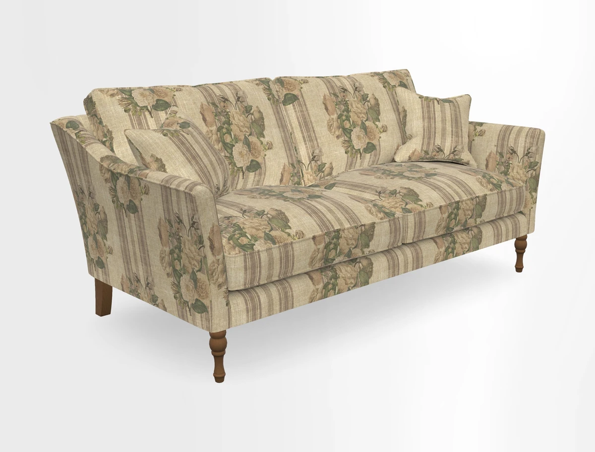 Brunel 3 Seater Sofa in V&A Threads of India Mughal Garden Safari Hunter