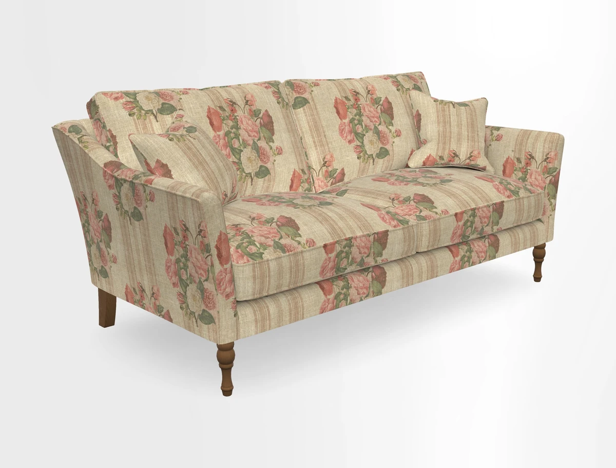 Brunel 3 Seater Sofa in V&A Threads of India Mughal Garden Safari Hunter