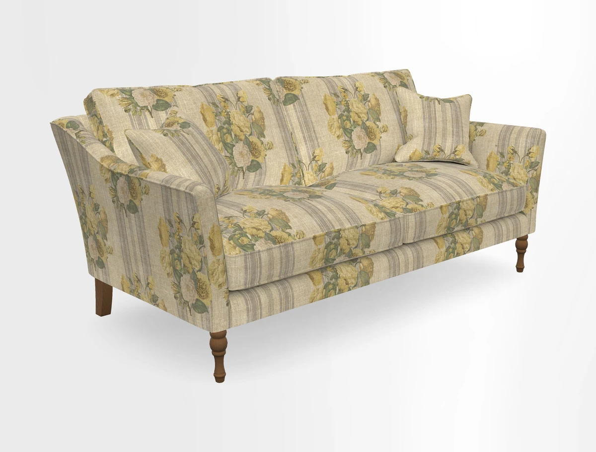 Brunel 3 Seater Sofa in V&A Threads of India Mughal Garden Safari Hunter