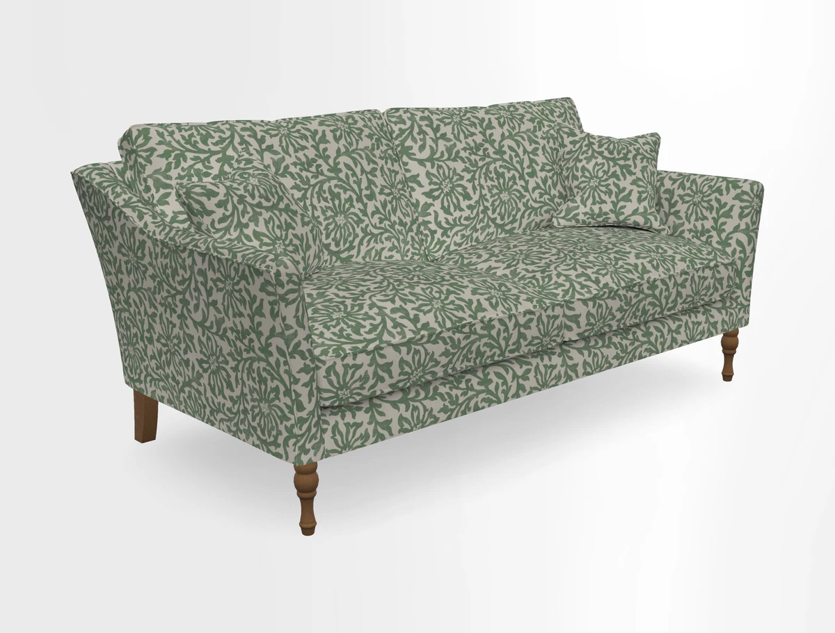 Brunel 3 Seater Sofa in V&A Threads of India Mughal Garden Safari Hunter