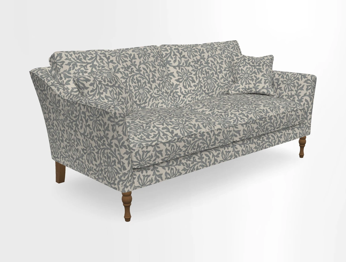 Brunel 3 Seater Sofa in V&A Threads of India Mughal Garden Safari Hunter