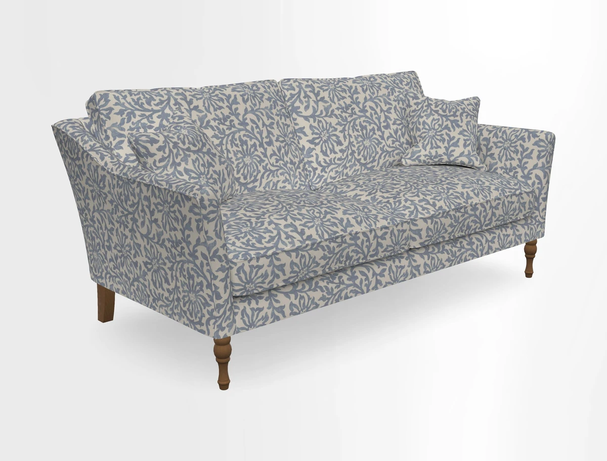 Brunel 3 Seater Sofa in V&A Threads of India Mughal Garden Safari Hunter