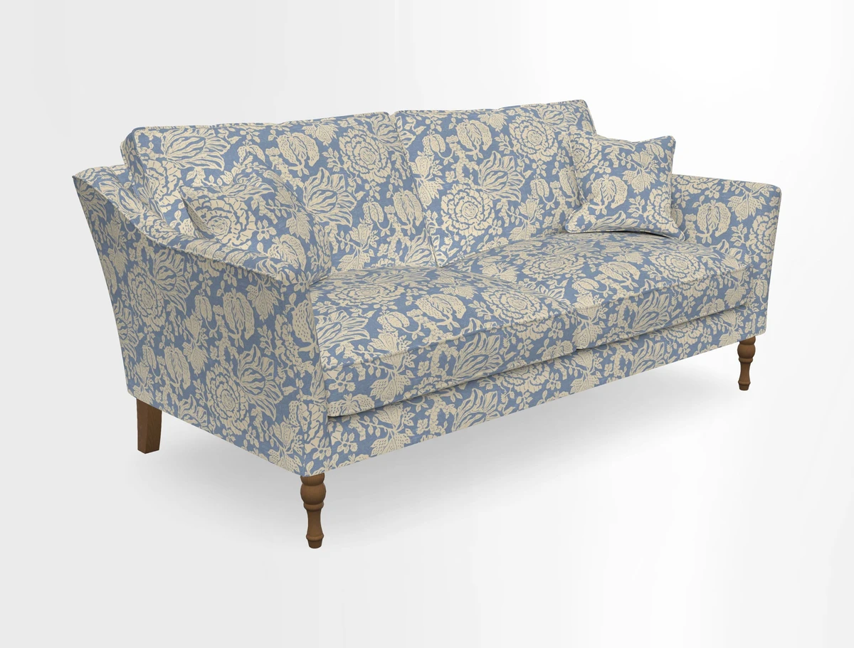 Brunel 3 Seater Sofa in V&A Threads of India Mughal Garden Safari Hunter