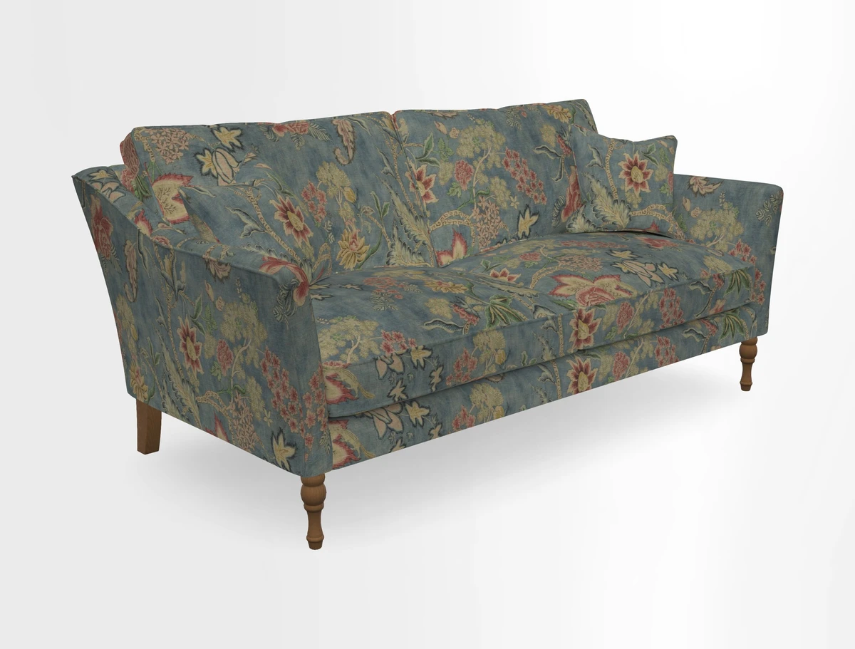 Brunel 3 Seater Sofa in V&A Threads of India Mughal Garden Safari Hunter