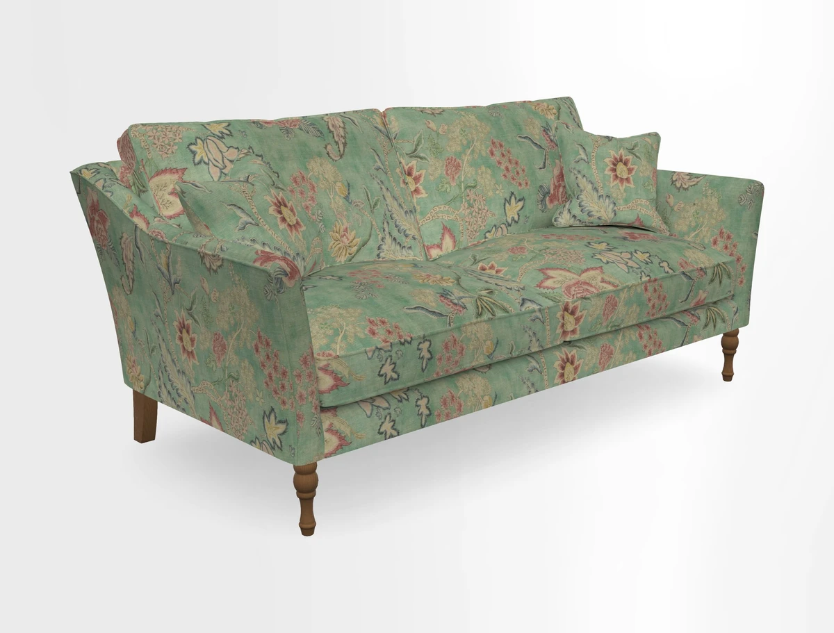 Brunel 3 Seater Sofa in V&A Threads of India Mughal Garden Safari Hunter