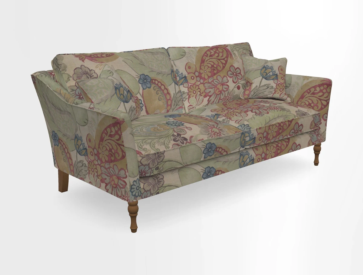 Brunel 3 Seater Sofa in V&A Threads of India Mughal Garden Safari Hunter