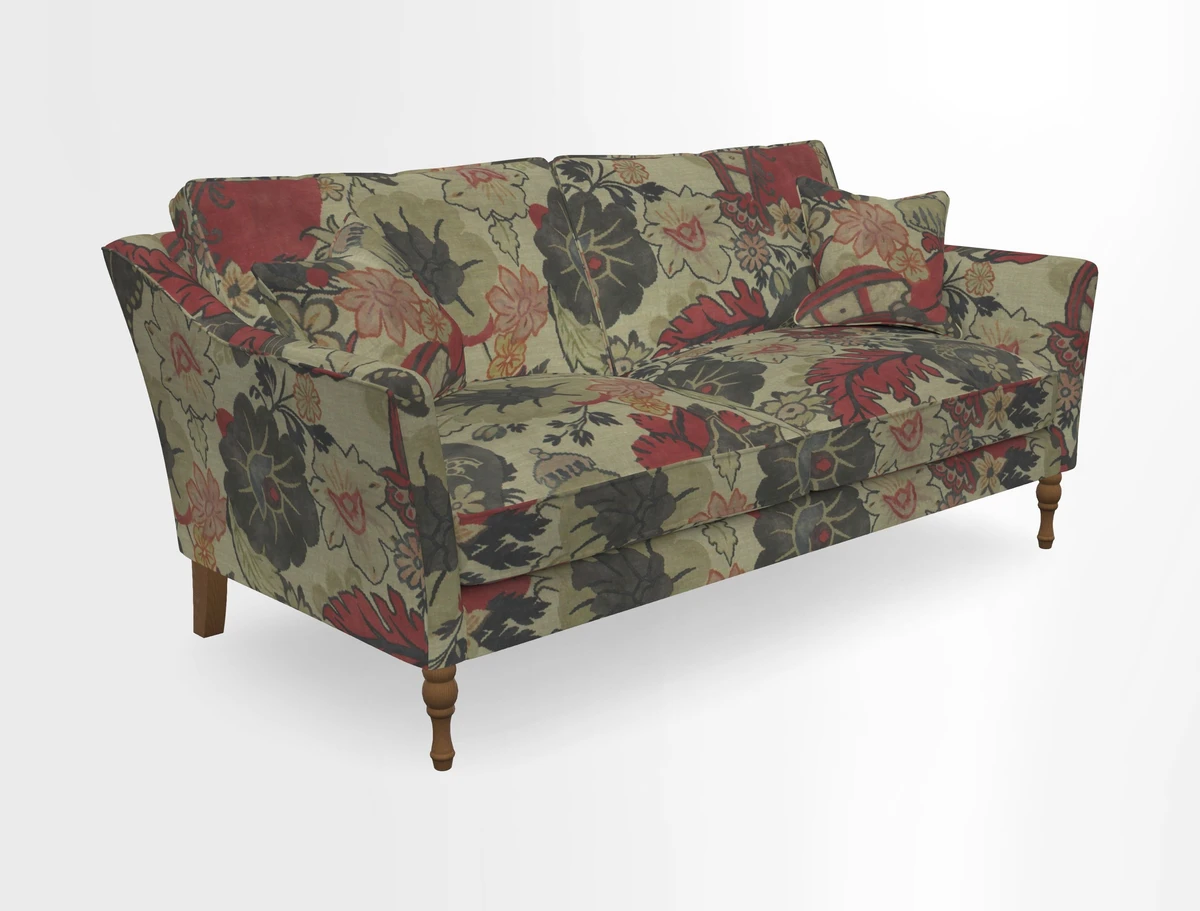 Brunel 3 Seater Sofa in V&A Threads of India Mughal Garden Safari Hunter