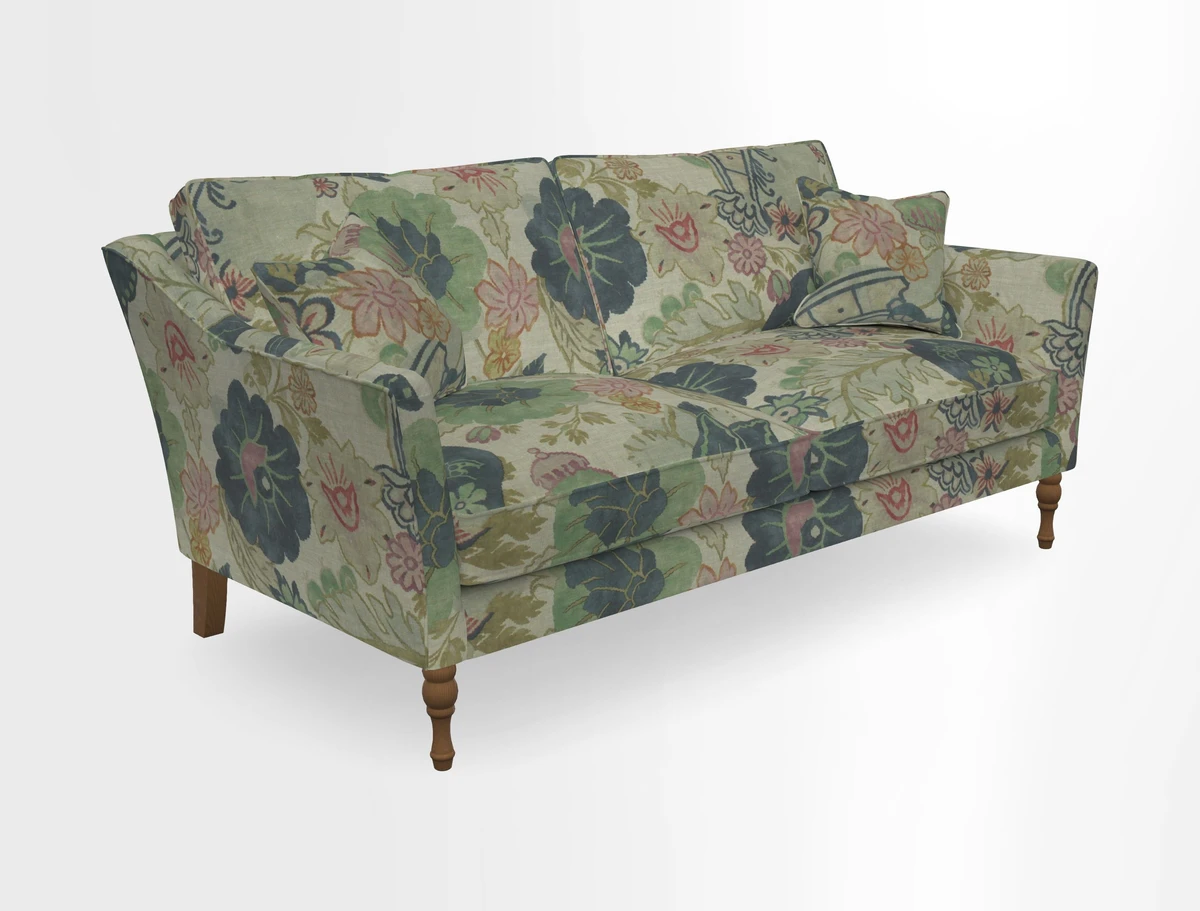 Brunel 3 Seater Sofa in V&A Threads of India Mughal Garden Safari Hunter