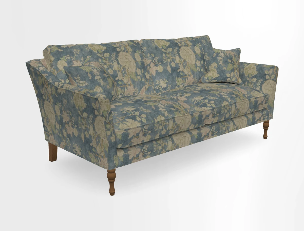 Brunel 3 Seater Sofa in V&A Threads of India Mughal Garden Safari Hunter
