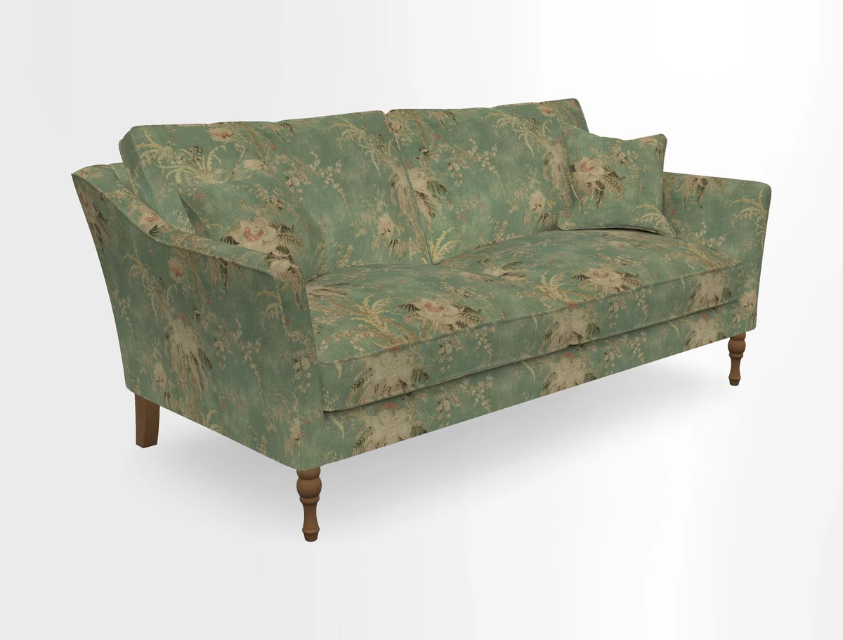 Brunel 3 Seater Sofa in V&A Threads of India Mughal Garden Safari Hunter