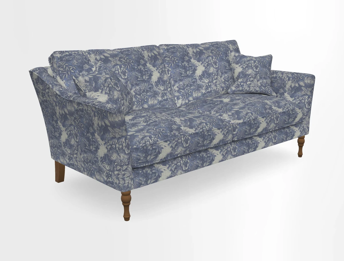 Brunel 3 Seater Sofa in V&A Threads of India Mughal Garden Safari Hunter