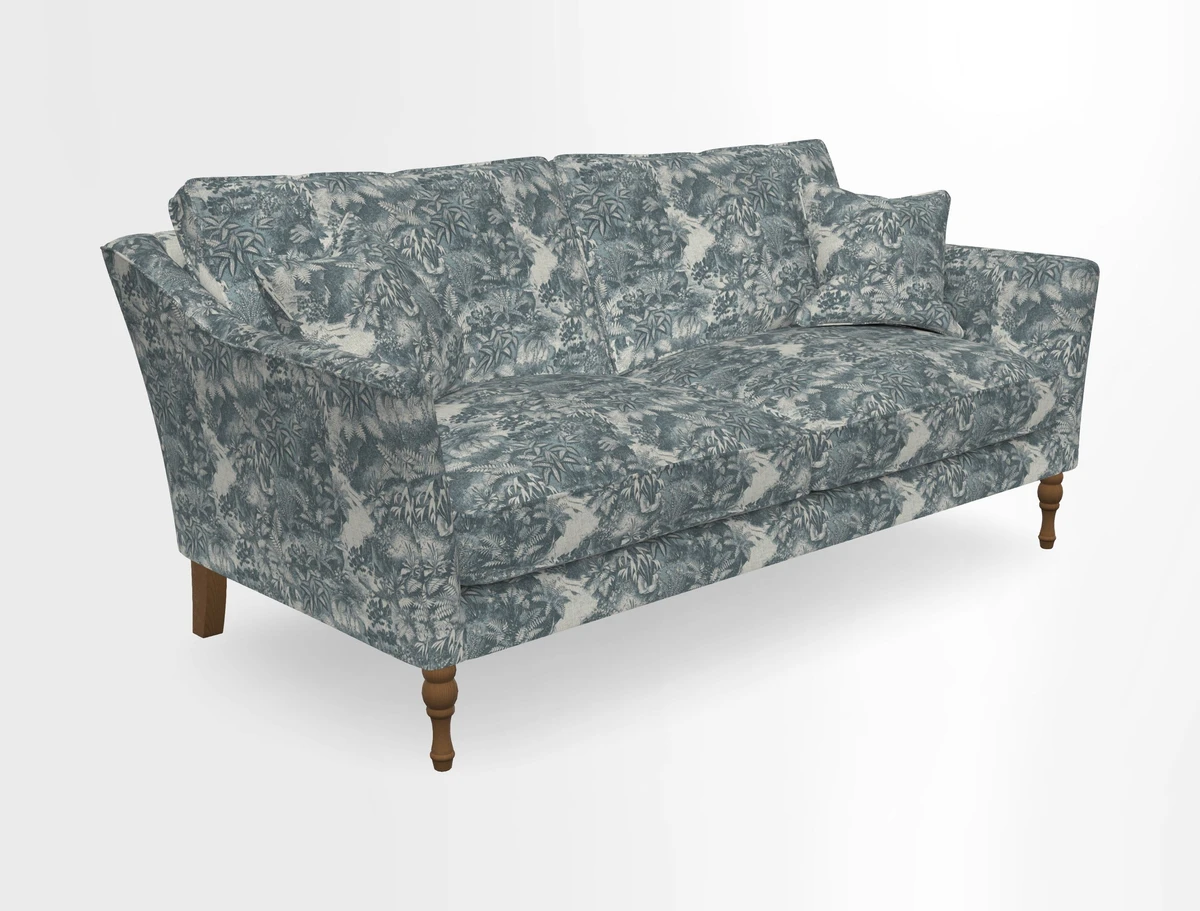 Brunel 3 Seater Sofa in V&A Threads of India Mughal Garden Safari Hunter