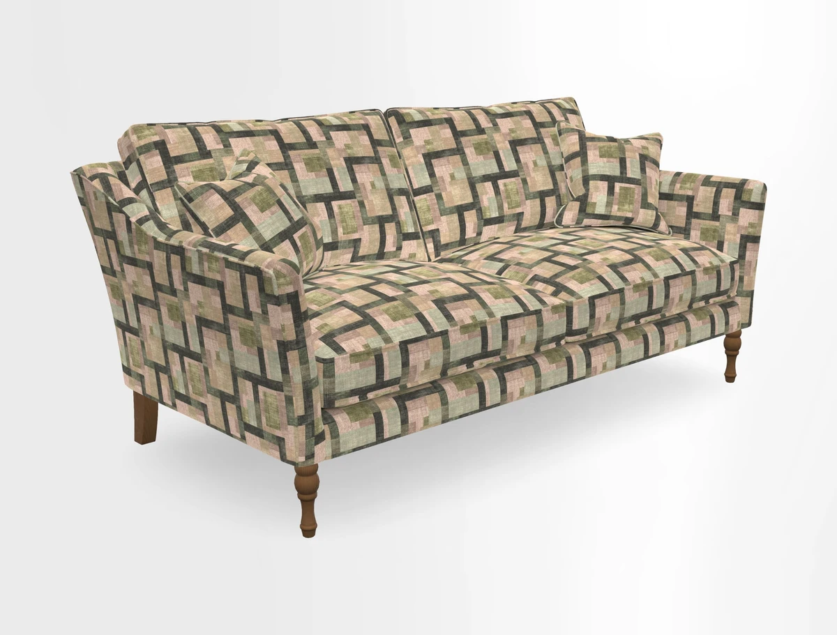 Brunel 3 Seater Sofa in V&A Threads of India Mughal Garden Safari Hunter
