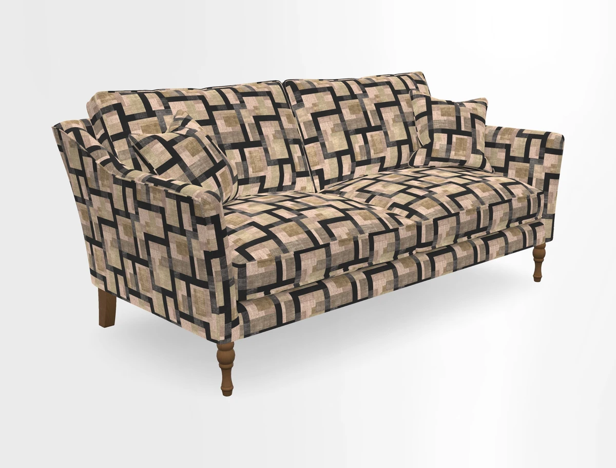 Brunel 3 Seater Sofa in V&A Threads of India Mughal Garden Safari Hunter