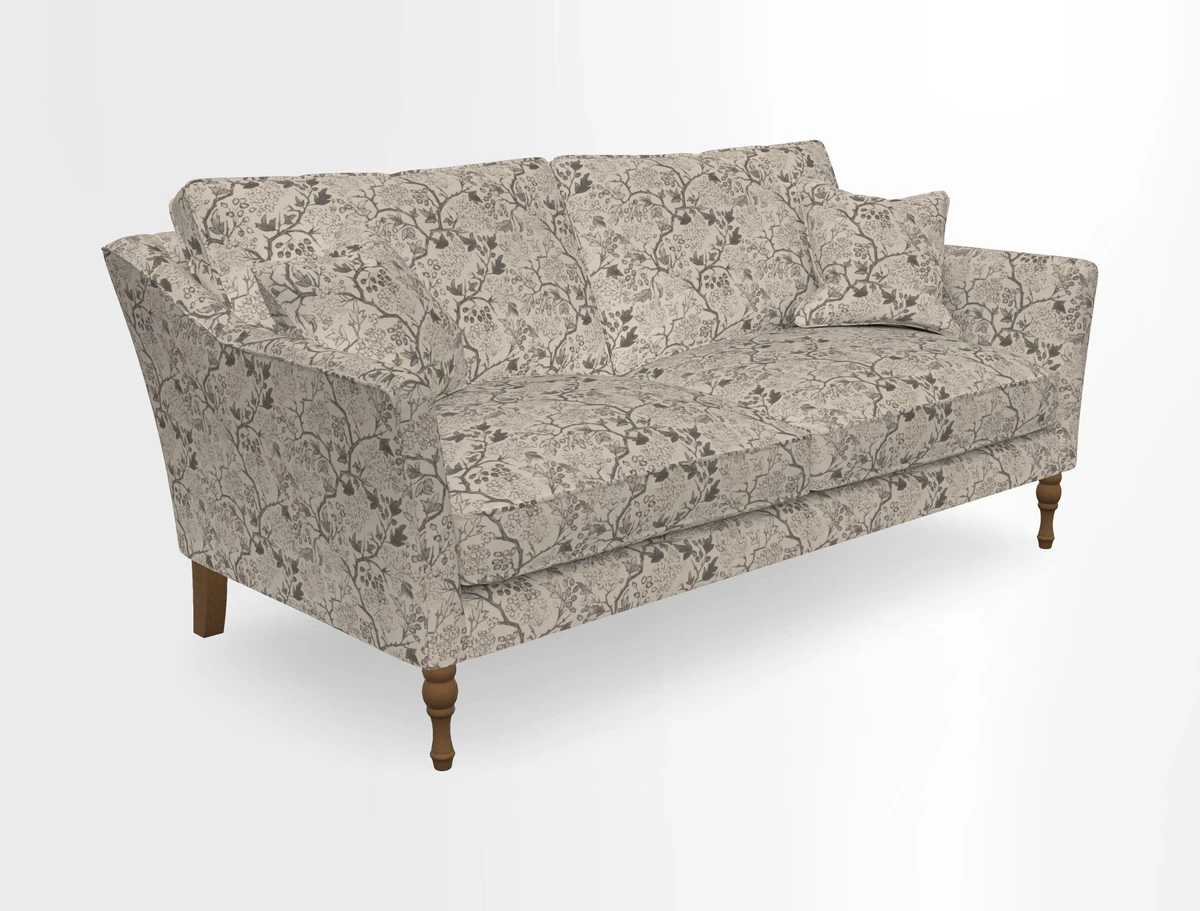Brunel 3 Seater Sofa in V&A Threads of India Mughal Garden Safari Hunter