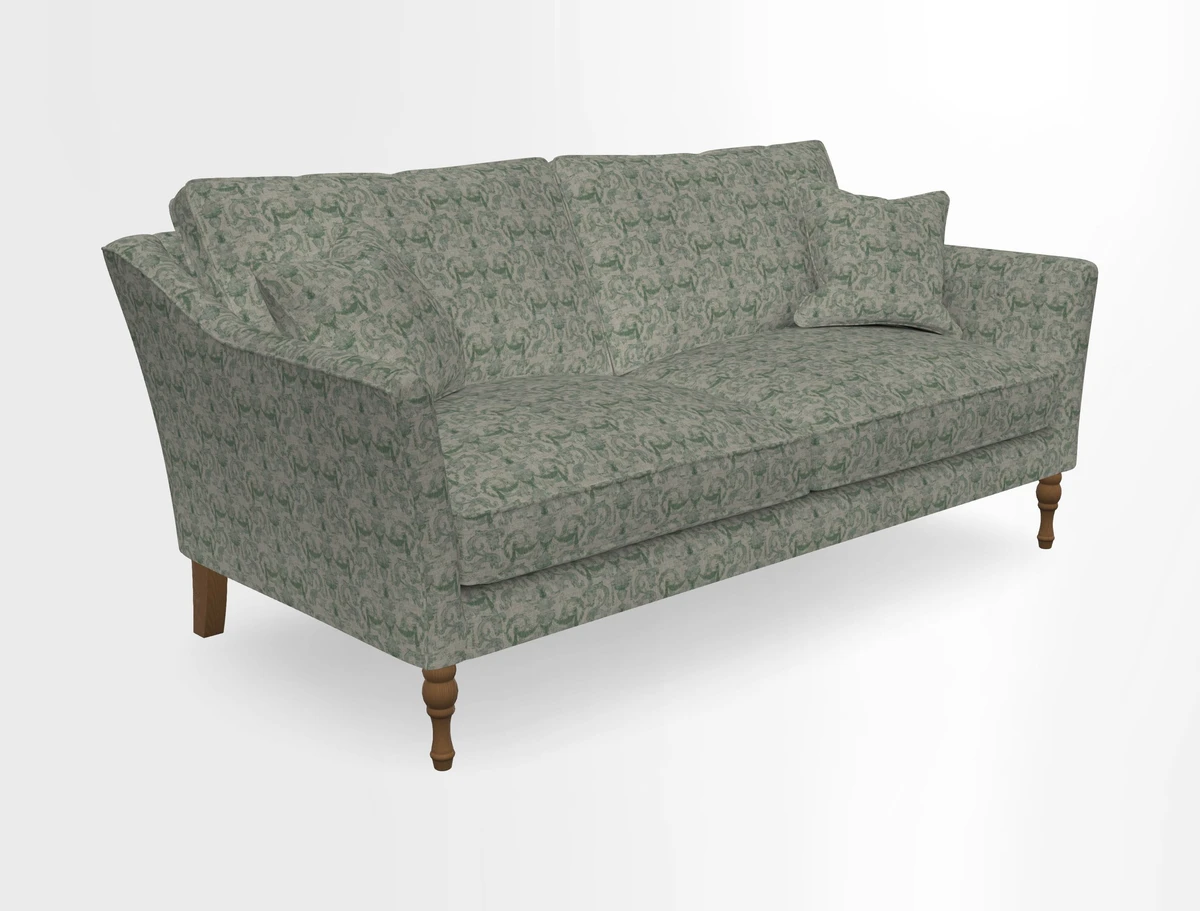 Brunel 3 Seater Sofa in V&A Threads of India Mughal Garden Safari Hunter