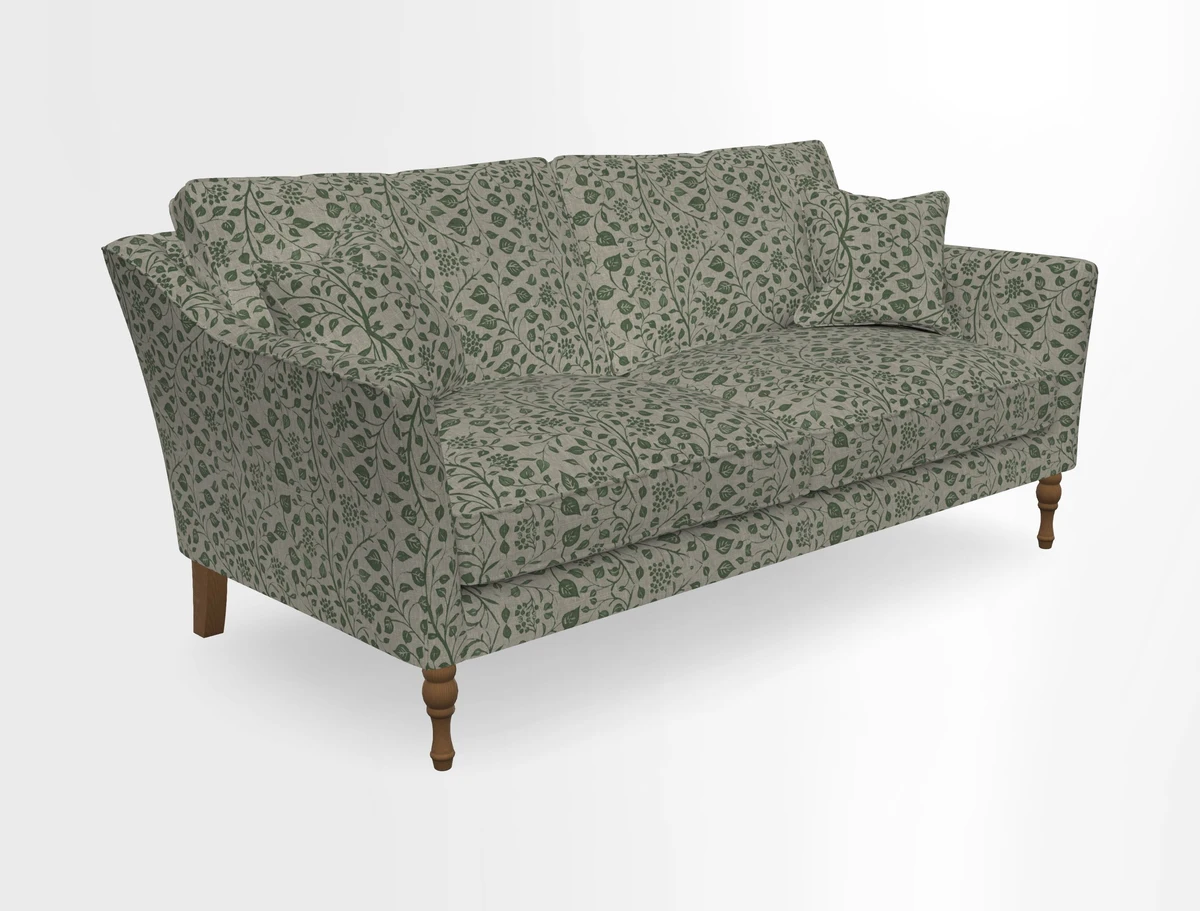 Brunel 3 Seater Sofa in V&A Threads of India Mughal Garden Safari Hunter