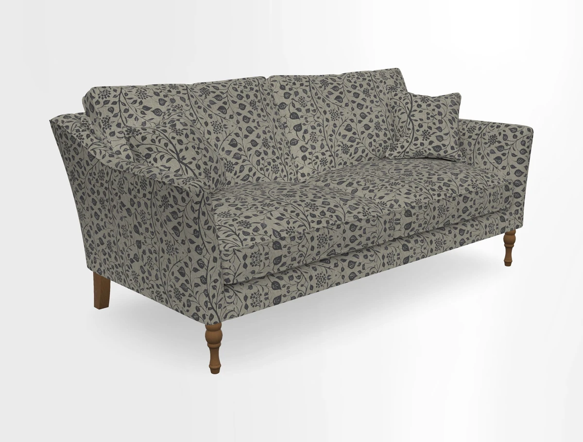 Brunel 3 Seater Sofa in V&A Threads of India Mughal Garden Safari Hunter