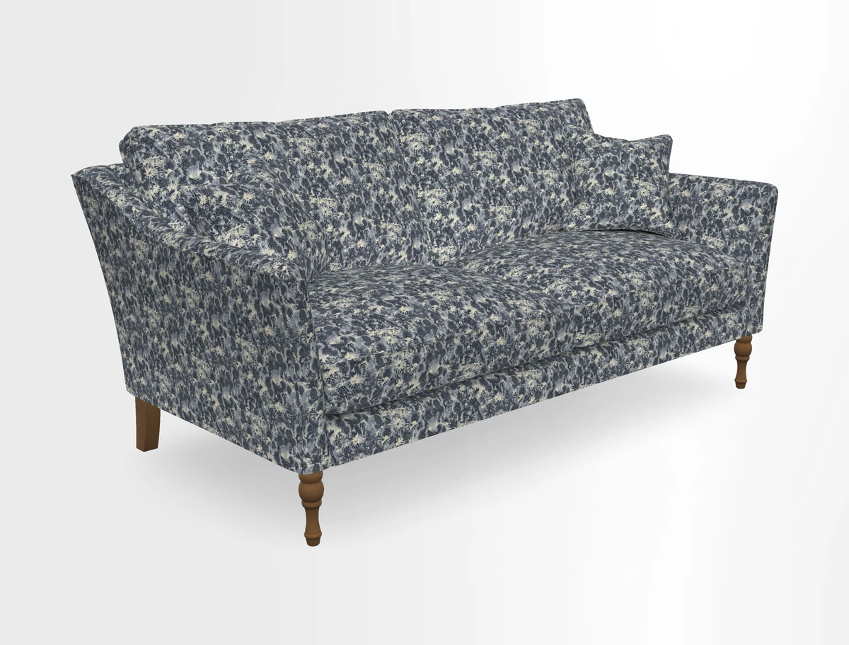 Brunel 3 Seater Sofa in V&A Threads of India Mughal Garden Safari Hunter
