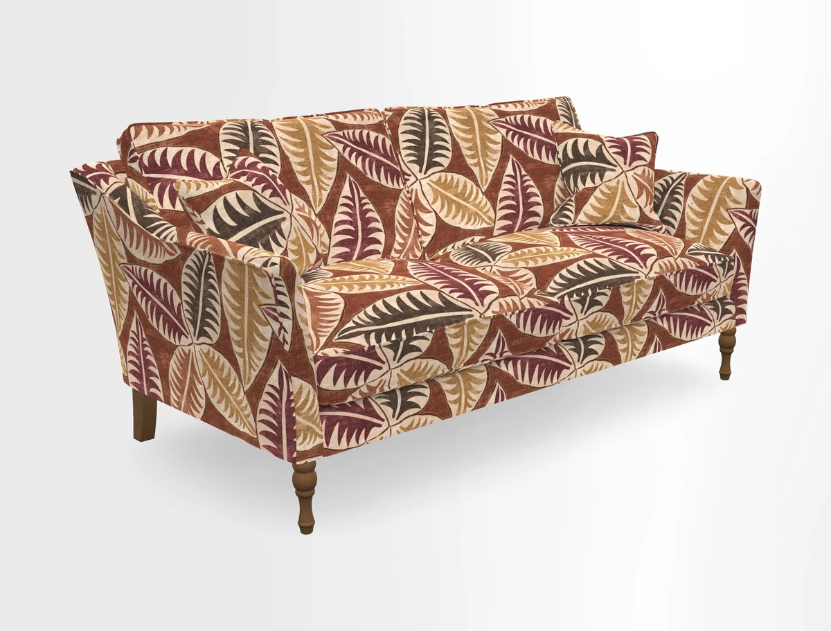 Brunel 3 Seater Sofa in V&A Threads of India Mughal Garden Safari Hunter