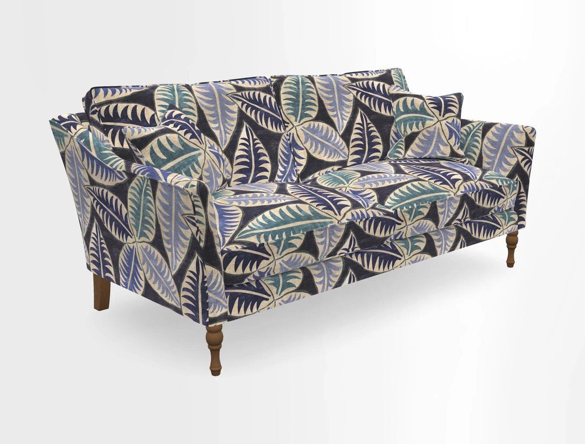 Brunel 3 Seater Sofa in V&A Threads of India Mughal Garden Safari Hunter
