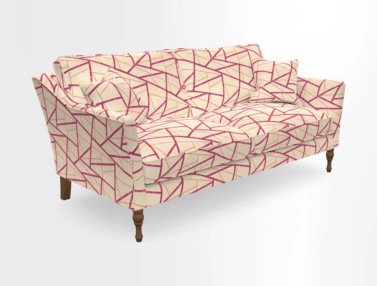Brunel 3 Seater Sofa in V&A Threads of India Mughal Garden Safari Hunter