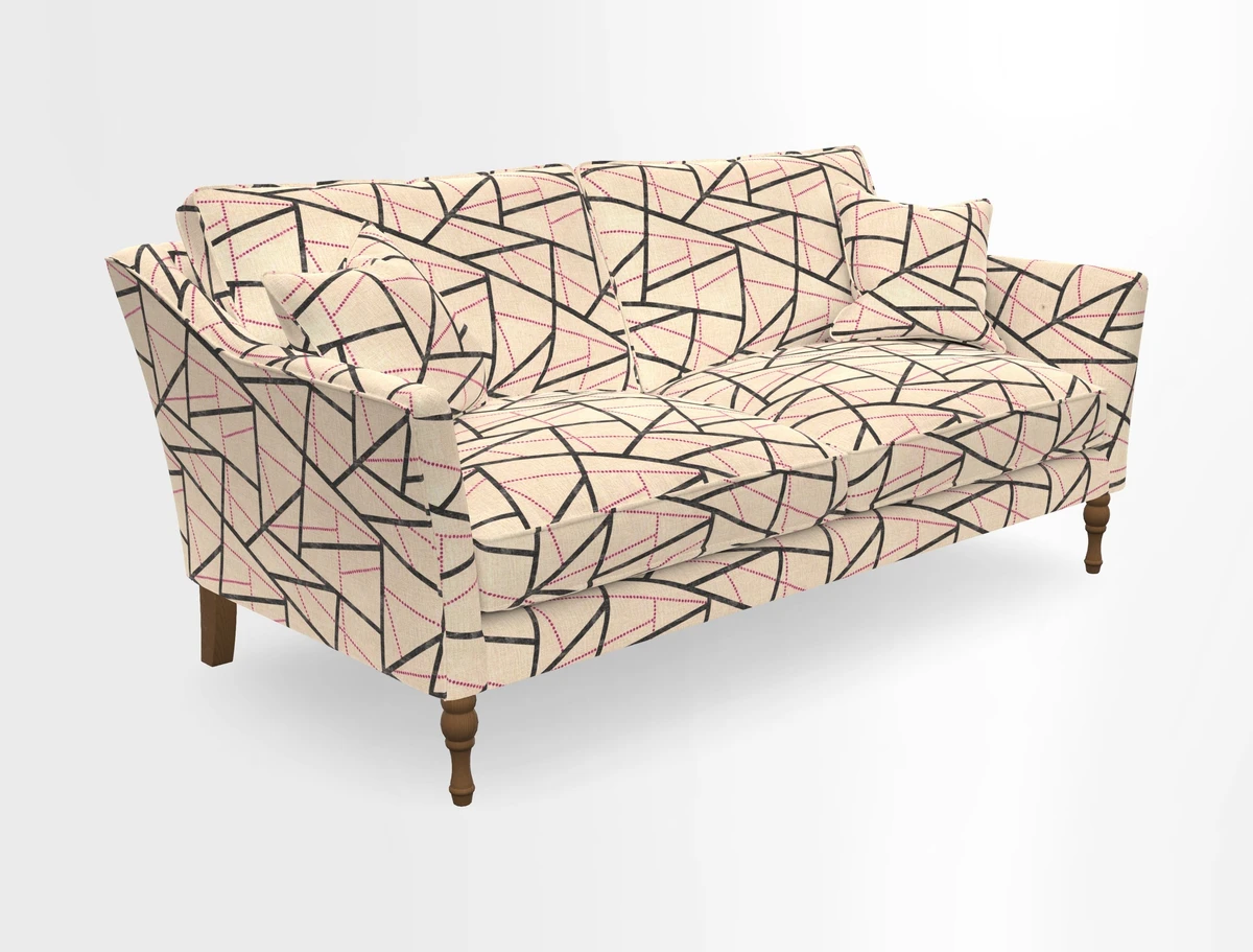 Brunel 3 Seater Sofa in V&A Threads of India Mughal Garden Safari Hunter
