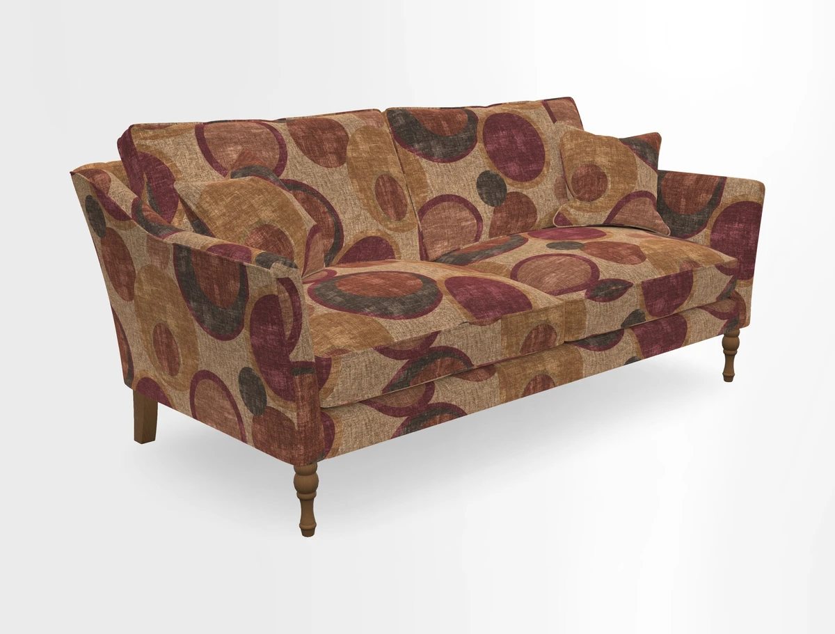 Brunel 3 Seater Sofa in V&A Threads of India Mughal Garden Safari Hunter
